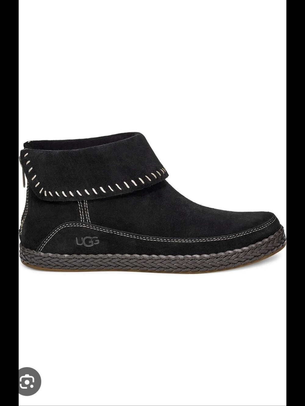 UGG VARNEY SUEDE MOCCASIN ZIP UP ANKLE BOOT SIZE 9.5